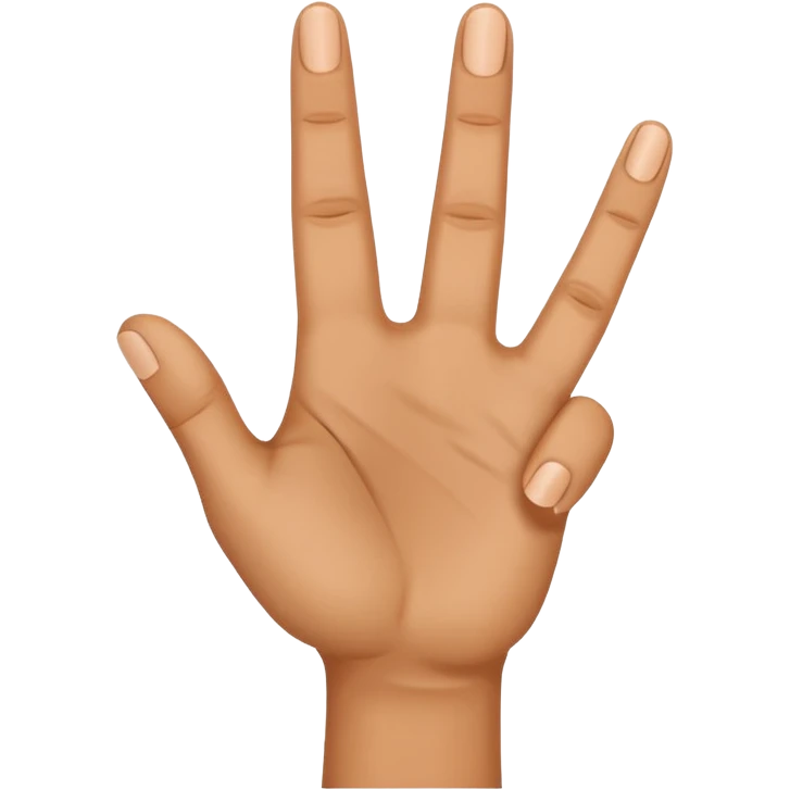 a finger holding up 3 fingers emoji