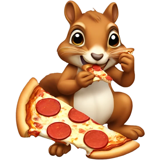 squirrel eating pizza emoji