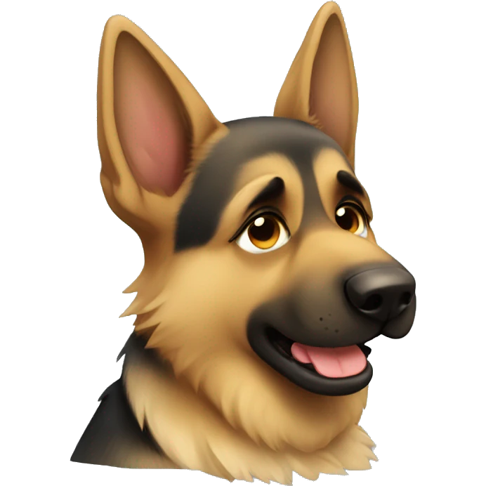 German shepherd are crying sad  emoji