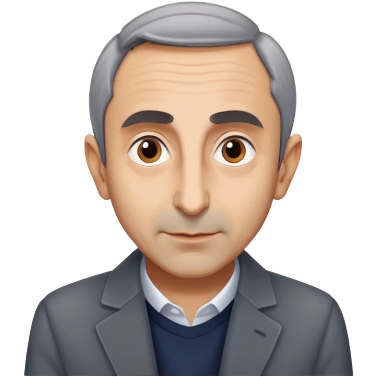 portrait of Eric Zemmour, neutral expression emoji