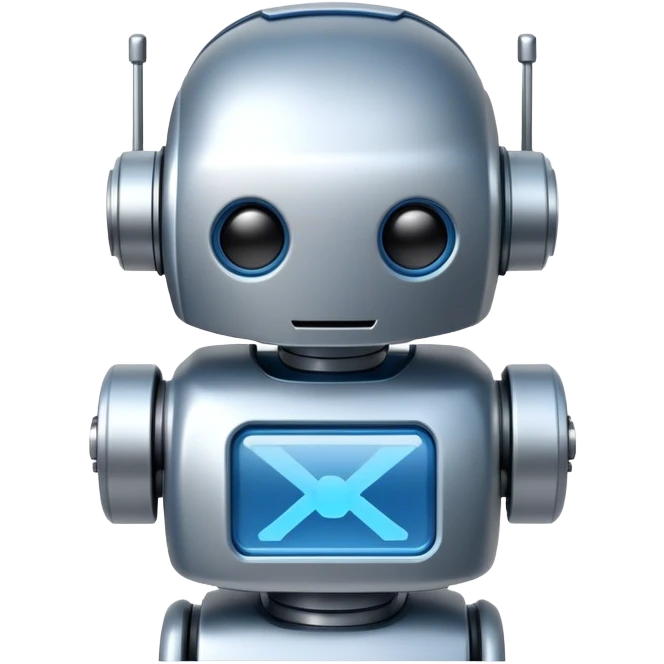 a message icon and have AI robot inside 
 emoji
