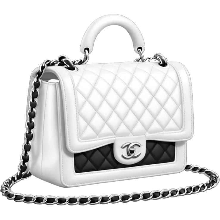 black and white le boy chanel bag emoji