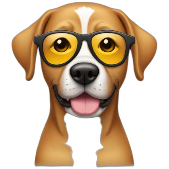 Perro con gafas de sol emoji