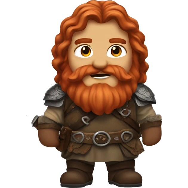 Gimli with red hair from lord of the rings emoji
