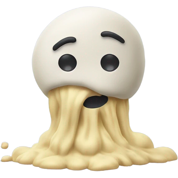 Vomiting white play dough  emoji