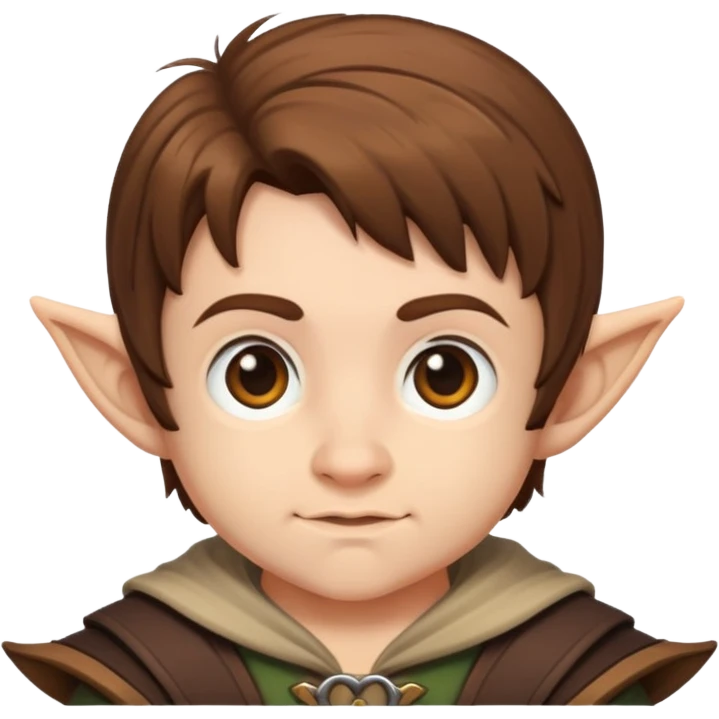 Halfling brown hair emoji