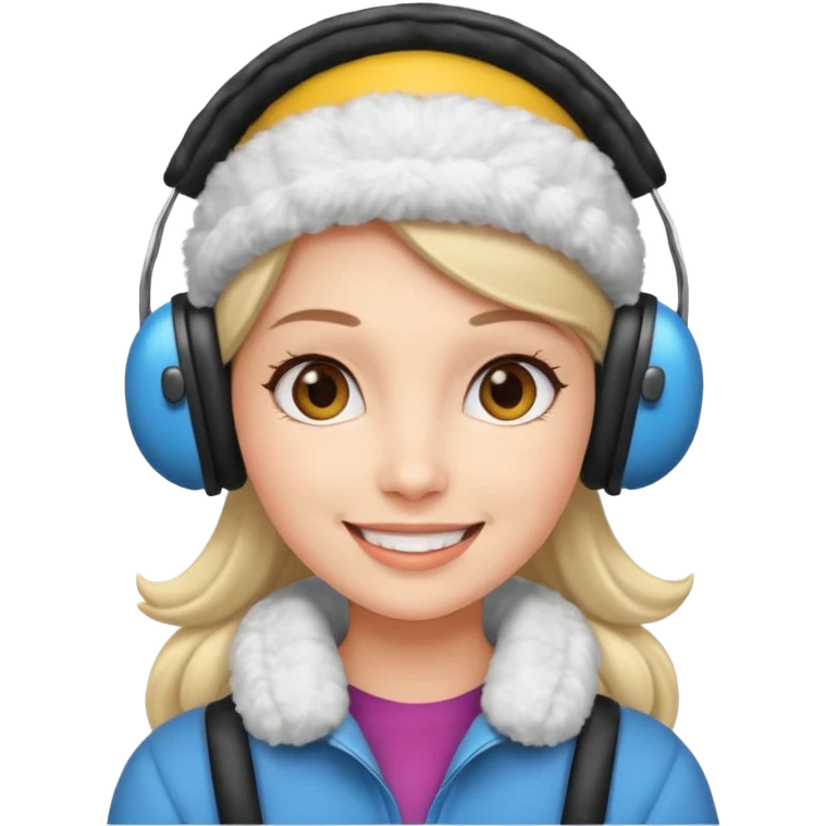 woman wearing earmuff emoji