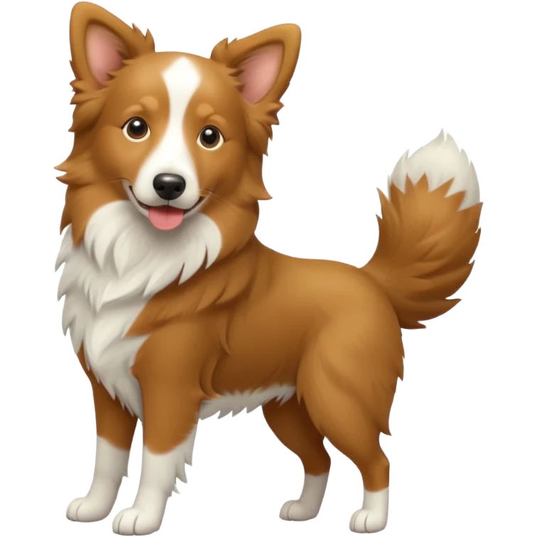 Tan Border Collie tail emoji