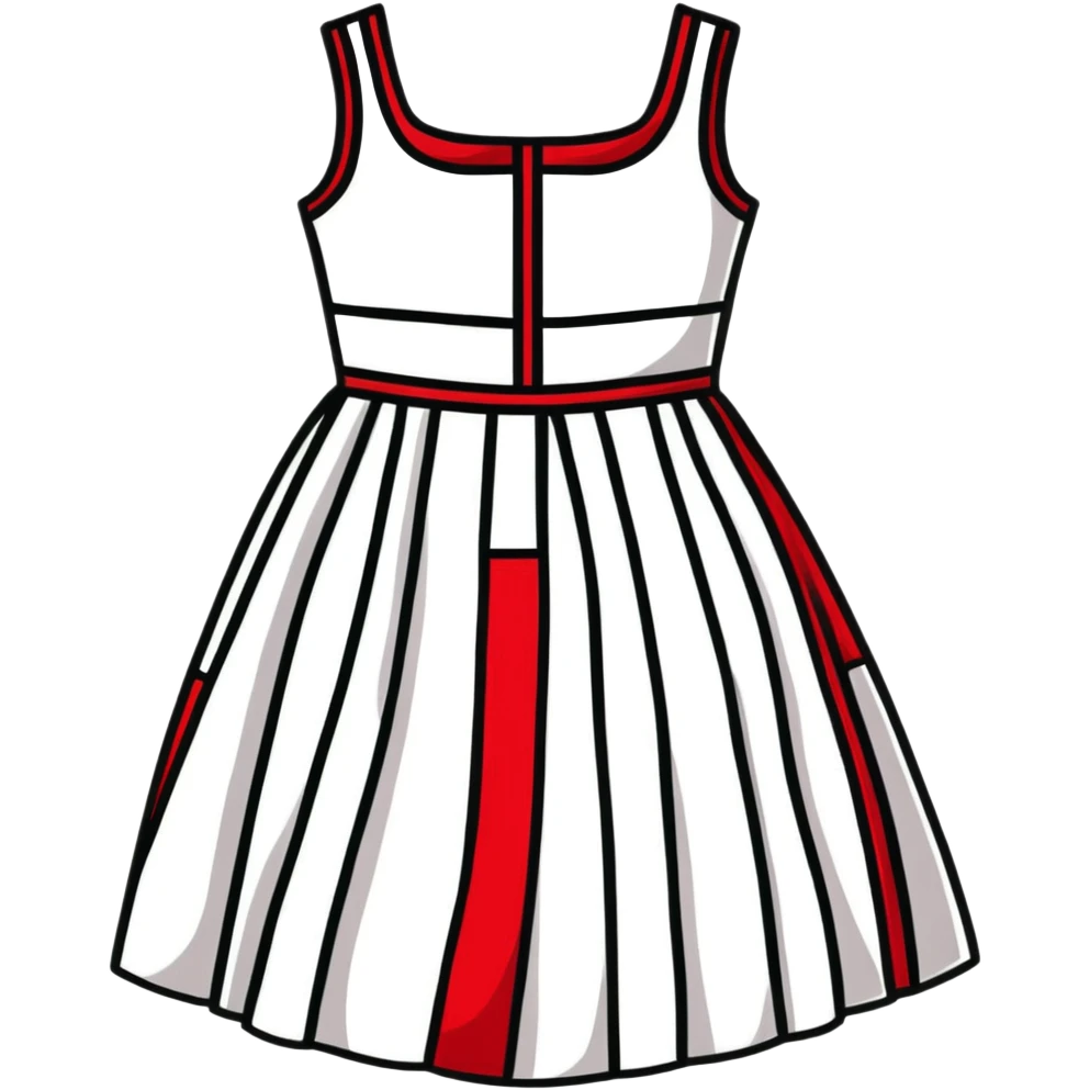 fashionable dress with red and green stripes emoji