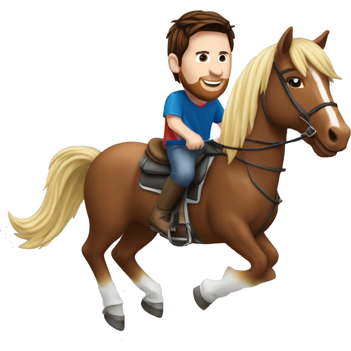 Messi sur un cheval emoji