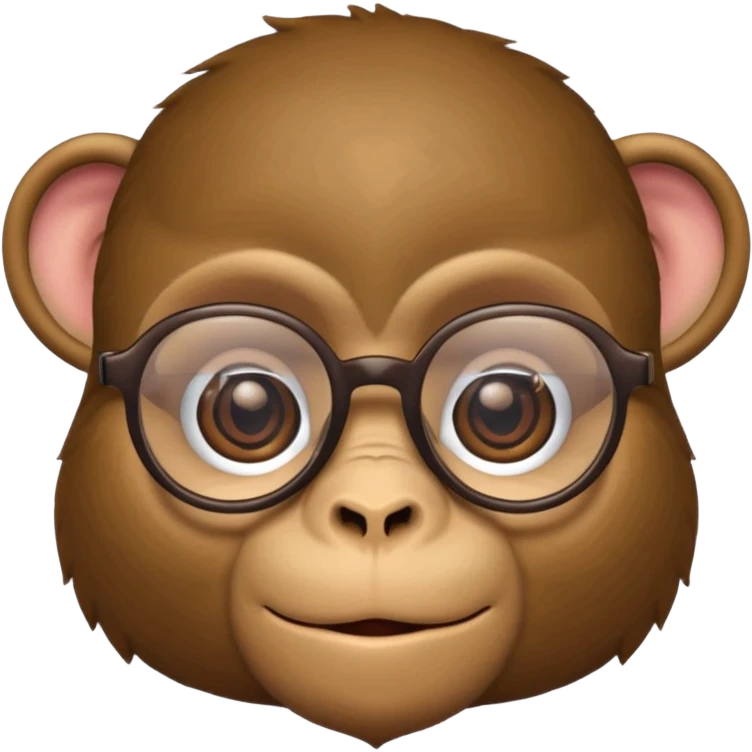 Monkey with glasses emoji