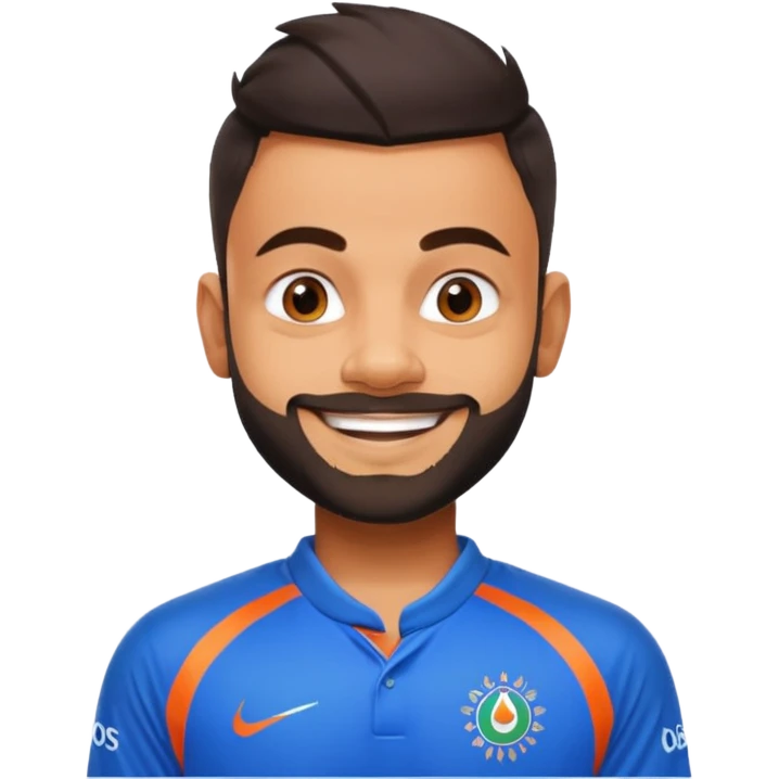 Virat in indian jersey emoji