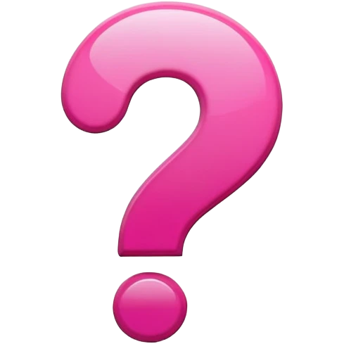 Pink question mark emoji