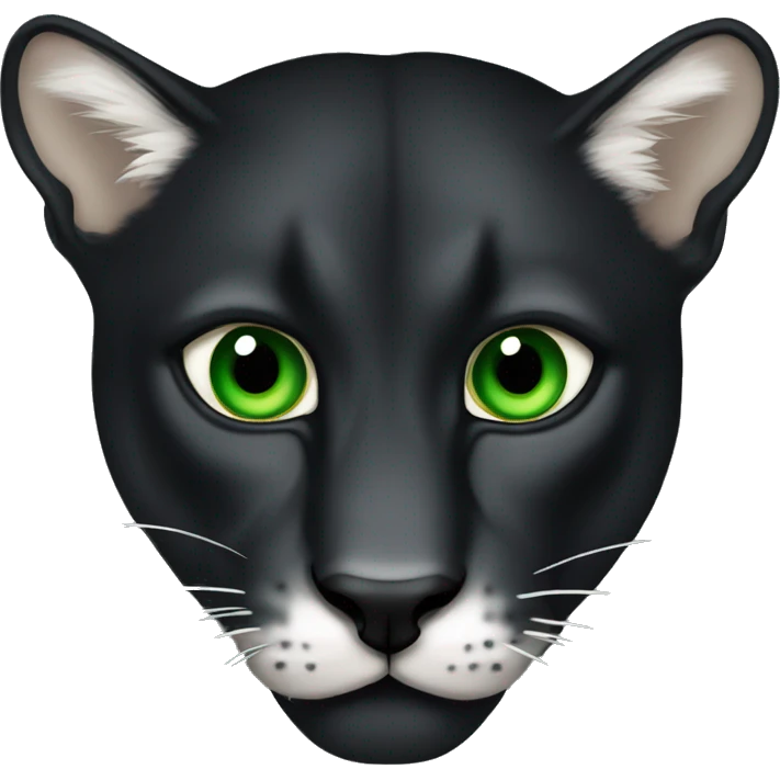 Animal pantera negra con ojos verdes emoji
