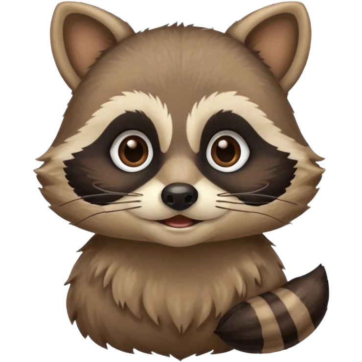 racoon holding a mustache emoji