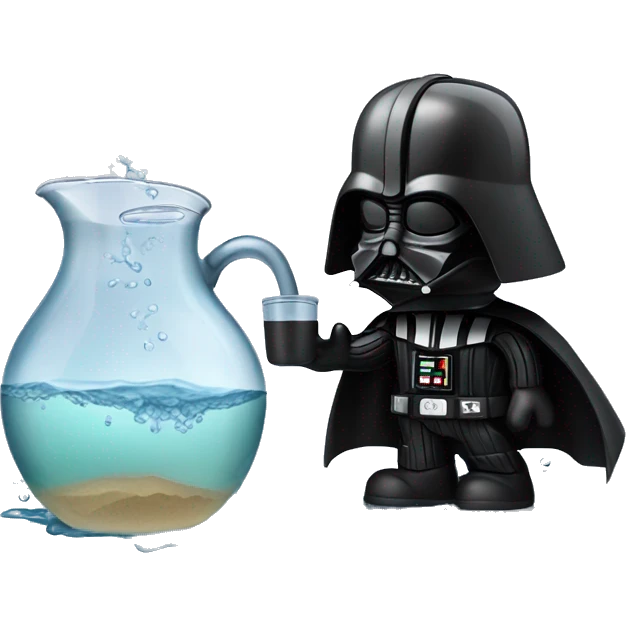 darth vader filling up a britta jug wit sea water emoji