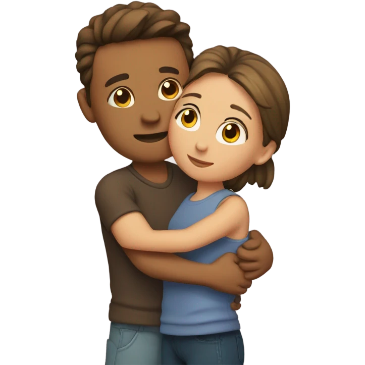 Couple hugging emoji