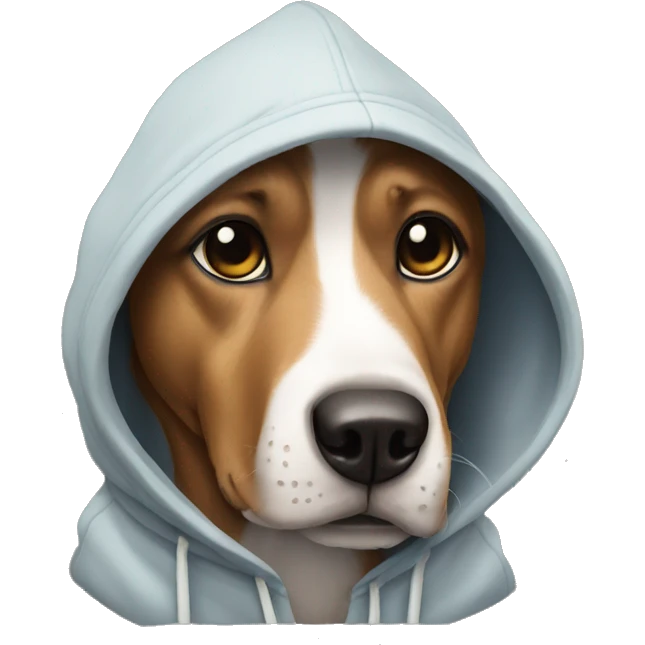 Dog with hoddie  emoji
