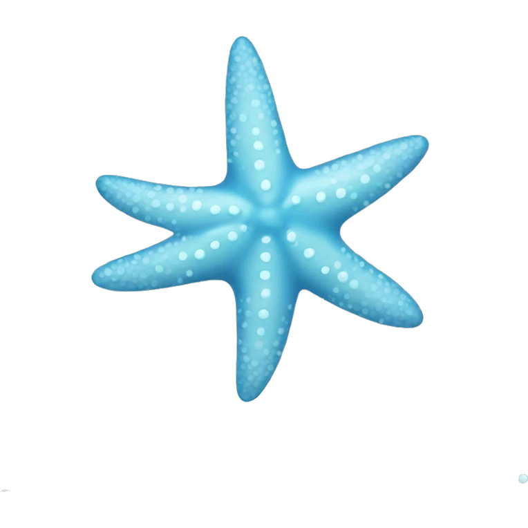 Starfish light blue emoji
