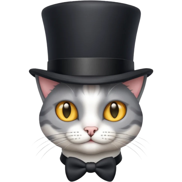 cat wearing a tophat emoji