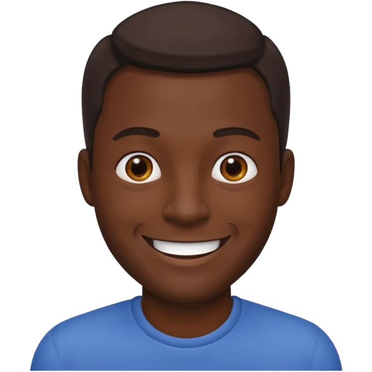 1 adult male dark skin , emoji
