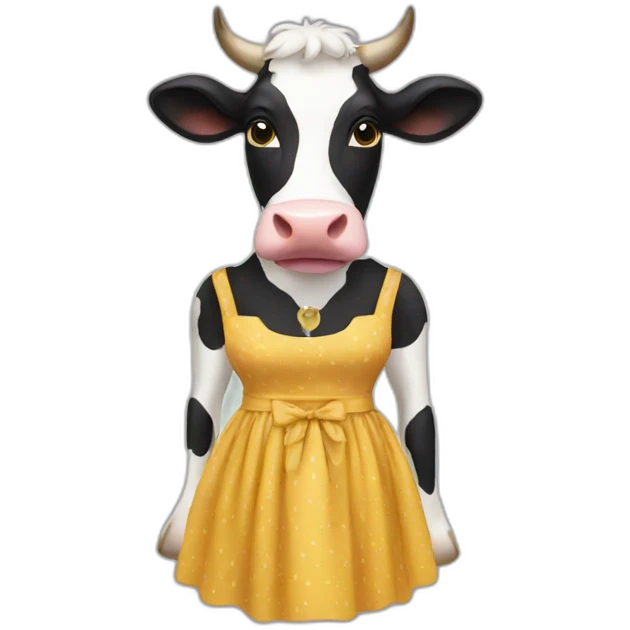 Cow in a dress emoji