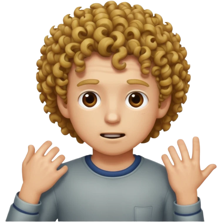 curly head boy getting beat up  emoji