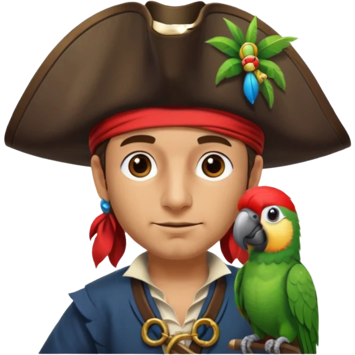 pirate and parrot emoji