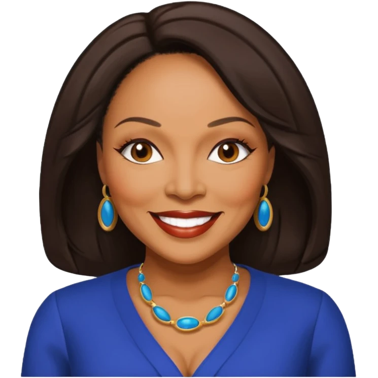 Lynn Whitfield with dark brown hair emoji