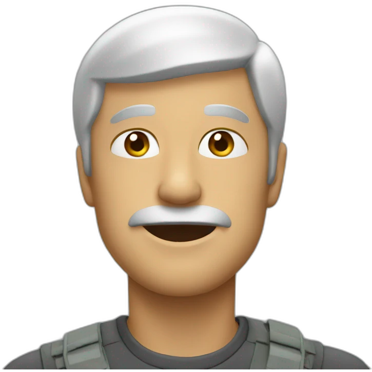 A man salutes emoji