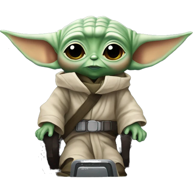 baby yoda in a x wing cockpit emoji