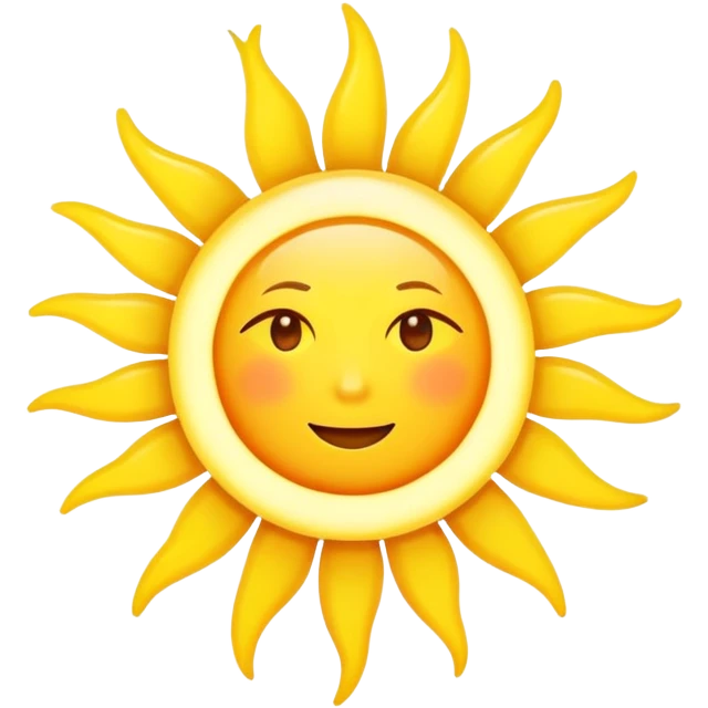 The brightest and warmest sun emoji