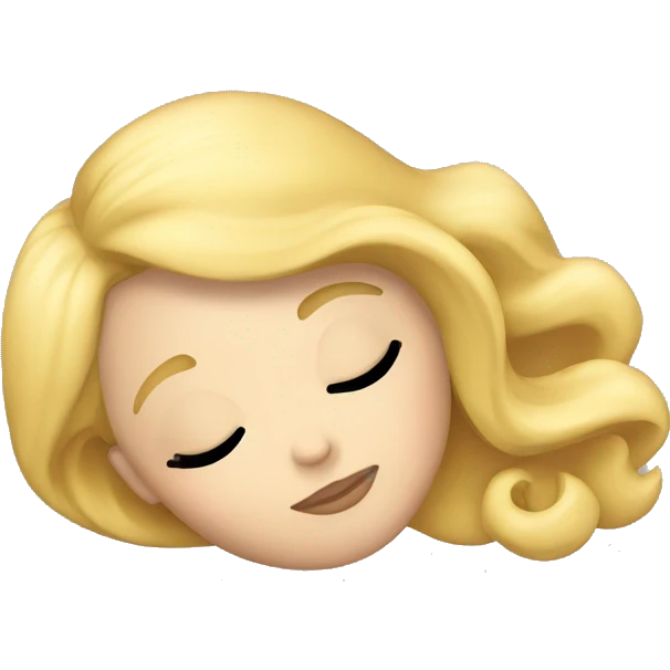 Coquette blond girl sleeping  emoji