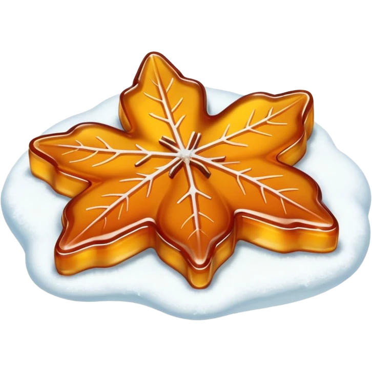 maple taffy on snow emoji