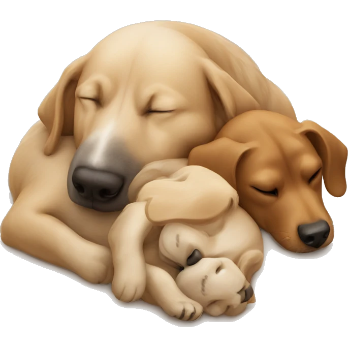 Dog sleeping with dogs emoji