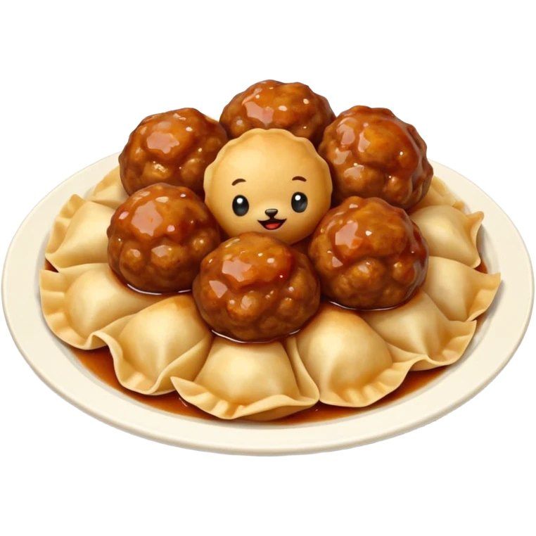 Wontons Beef Meatballs emoji