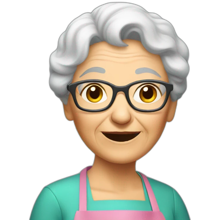 Granny coocking emoji