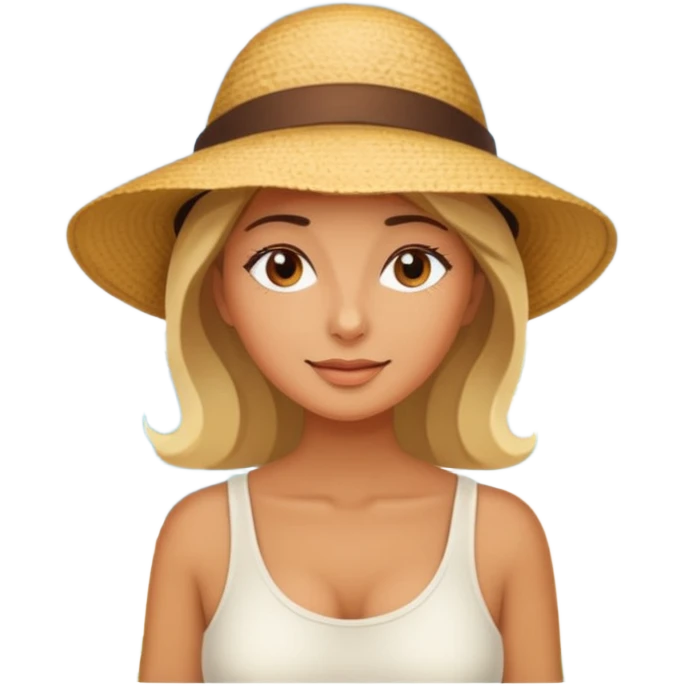 chica relajandose en un paisaje bonito emoji