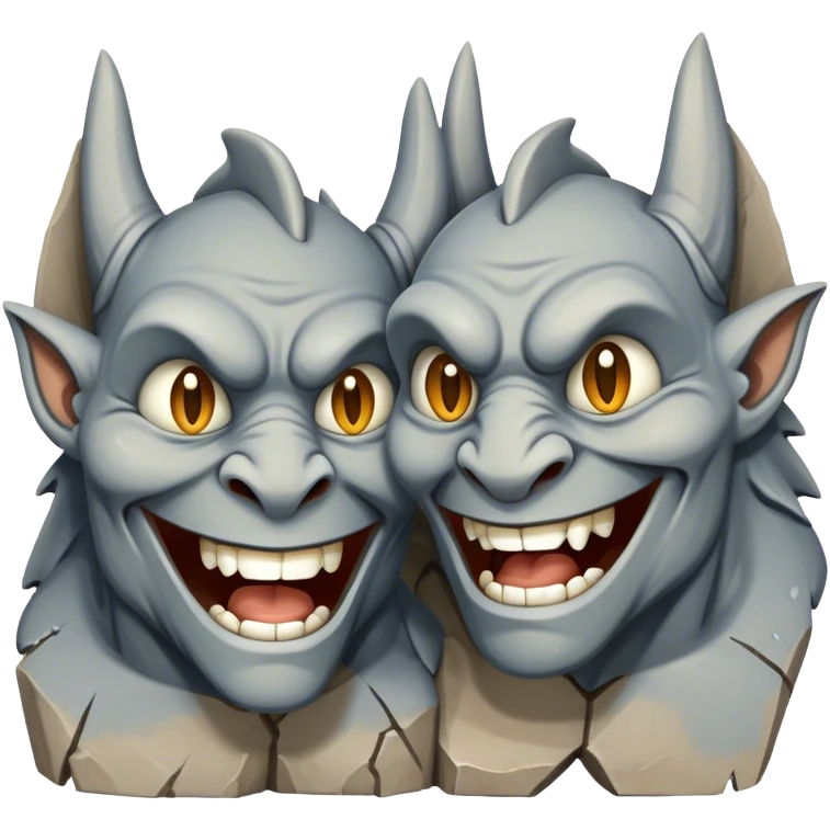 Gargoyles tearing up from laughing emoji
