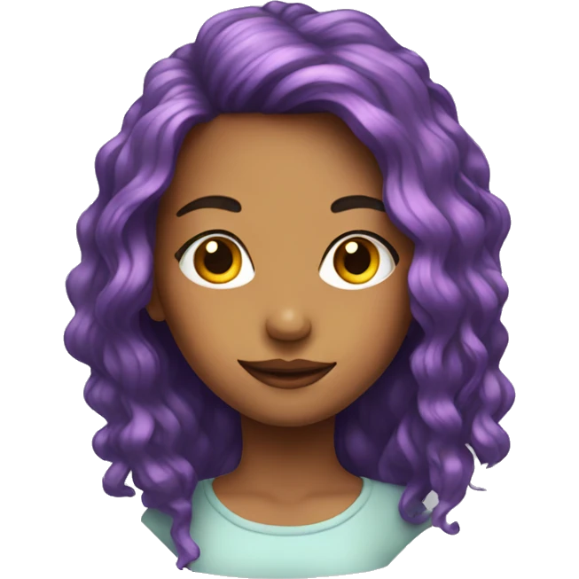 multicolored hair girl portrait emoji