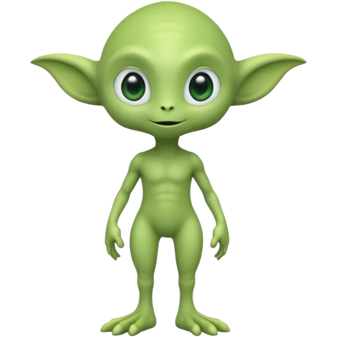 full body cute humanoid peacefull alien furry with 2 legs and eye stalks stands upright and looks intelligent ...wears clothing emoji