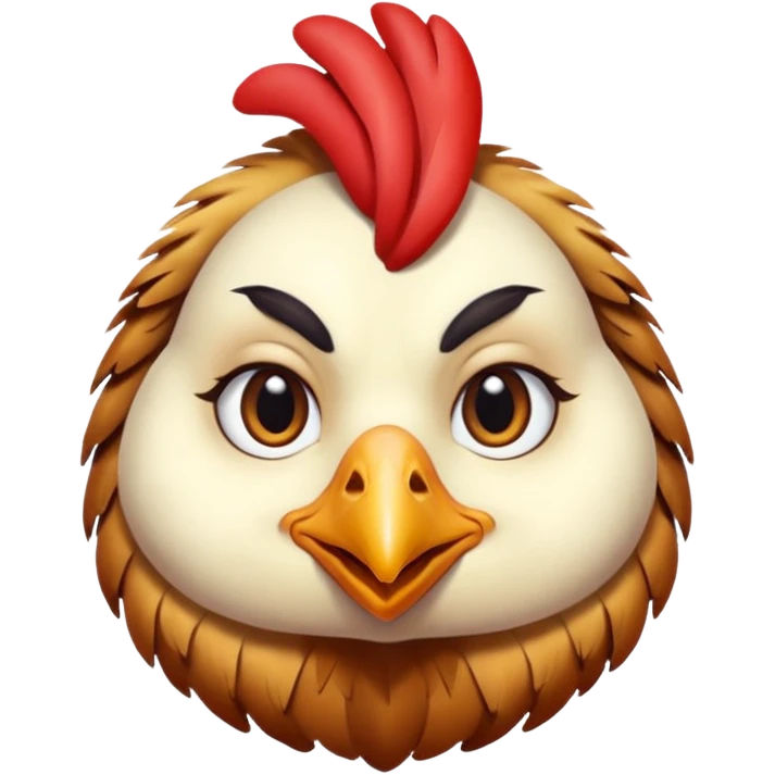 Woman turns into a chicken emoji
