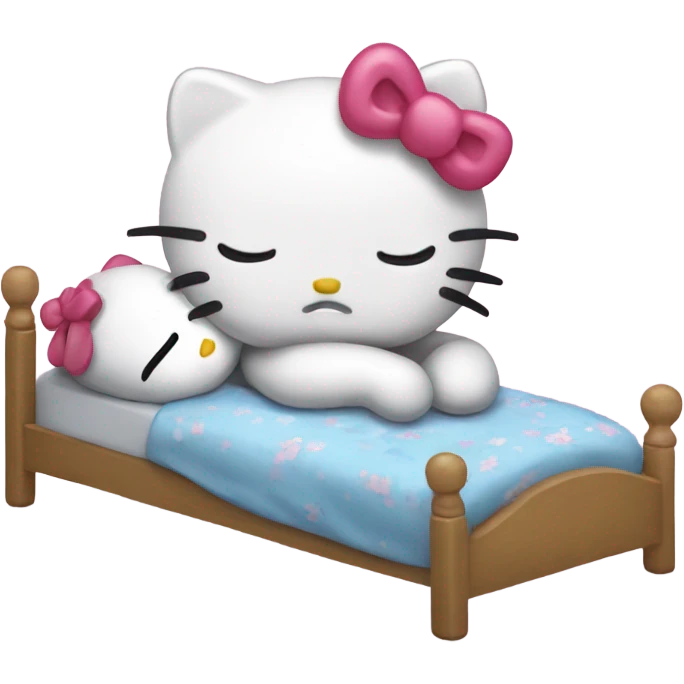 sleeping hello kitty emoji