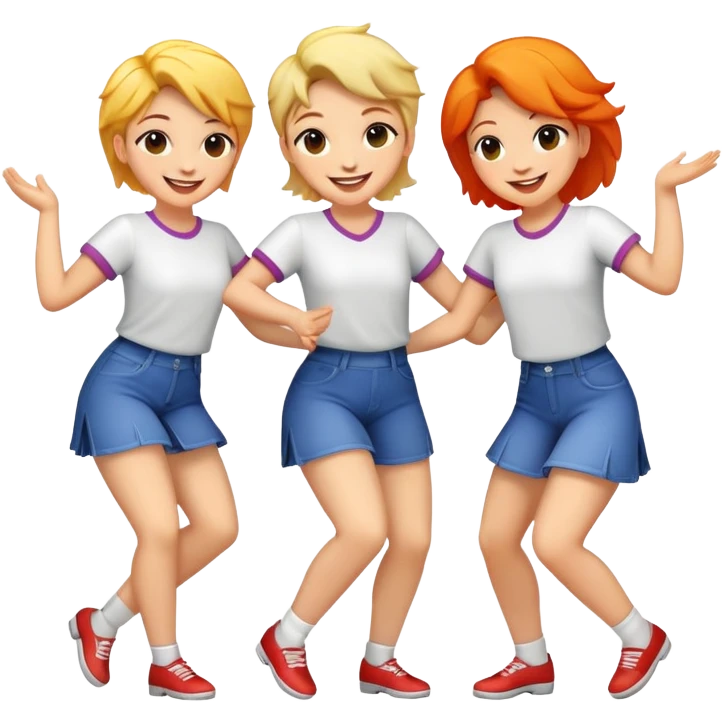 Lesbians dancing emoji