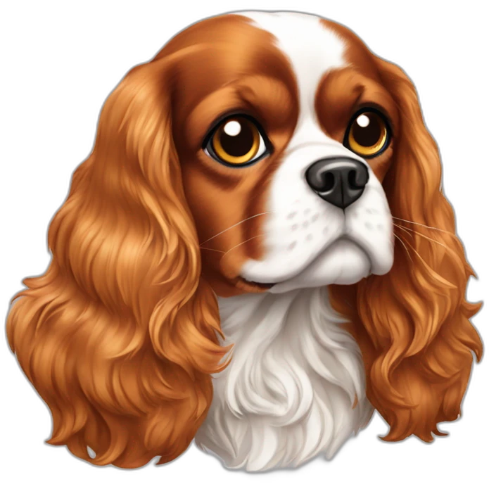 dog Cavalier King Charles Spaniel full height emoji