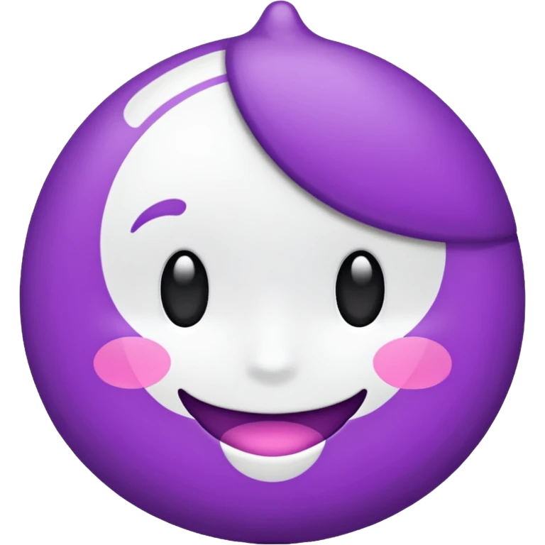 bala doce branco e roxo emoji