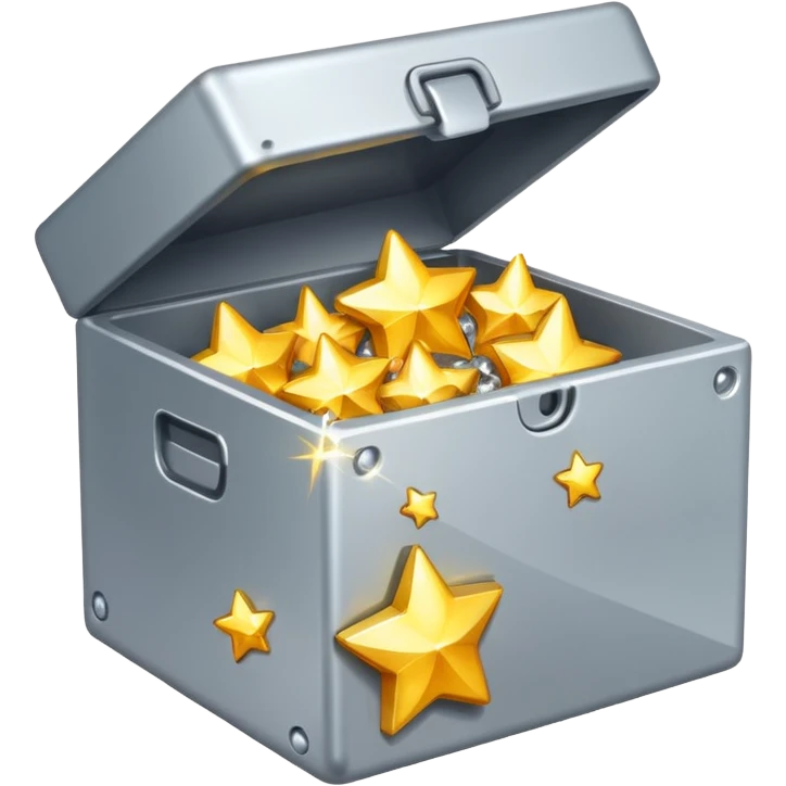 emoji of open box with sparkles inside emoji
