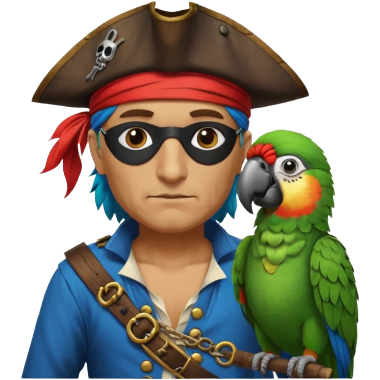 pirate and parrot emoji