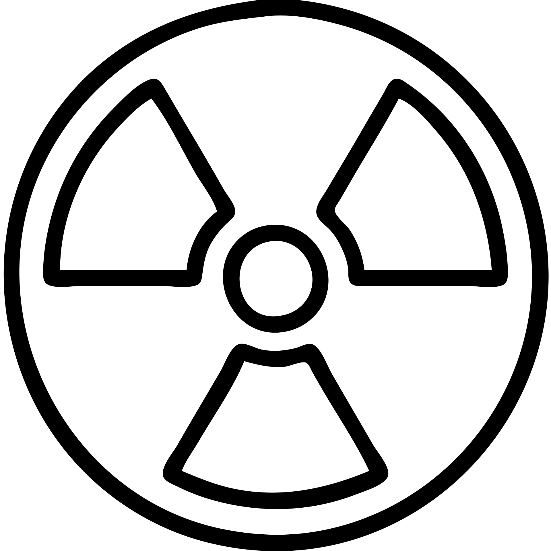 outlined radiation symbol icon emoji