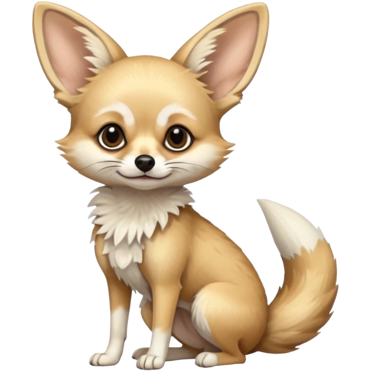 Fennec-Fox-Civet-chihuahua-hybrid, full body emoji